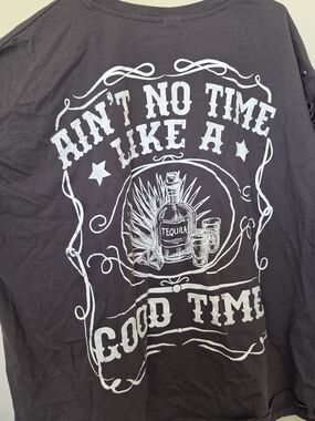 Black Graphic Tequila T-Shirt - Ain't No Time Like a Good Time